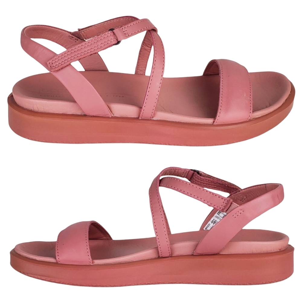 New ecco flowt lx comfort cross strappy leather sandals pink bohemian summer